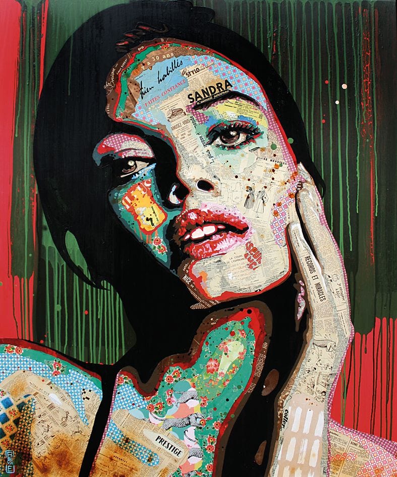 image art artiste artist peintre painting peinture portrait talent femme homme célébrité illustration collage toile oeuvre