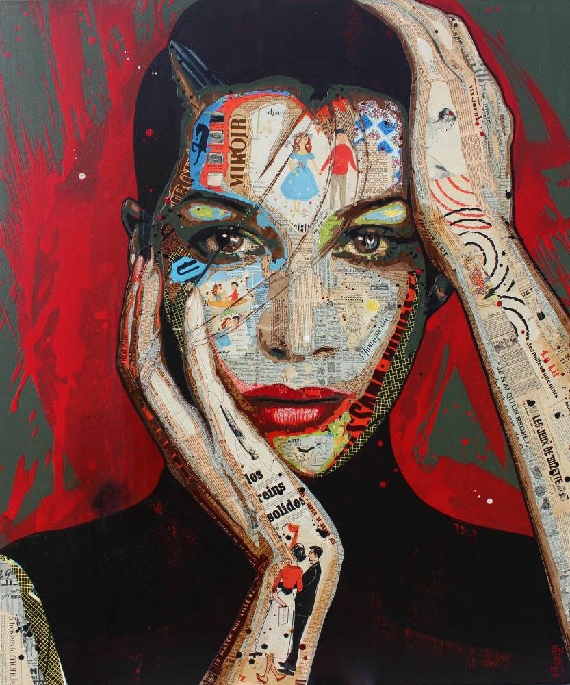 image art artiste artist peintre painting peinture portrait talent femme homme célébrité illustration collage toile oeuvre