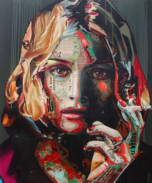image art artiste artist peintre painting peinture portrait talent femme homme célébrité illustration collage toile oeuvre