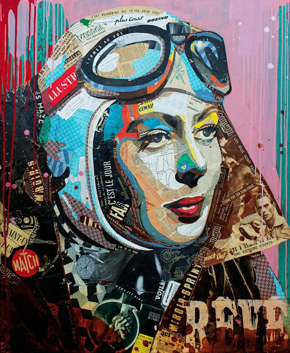 image art artiste artist peintre painting peinture portrait talent femme homme célébrité illustration collage toile oeuvre
