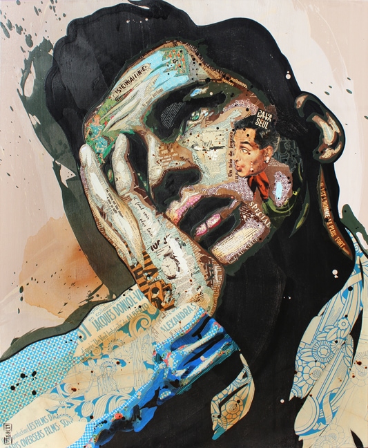 image art artiste artist peintre painting peinture portrait talent femme homme célébrité illustration collage toile oeuvre