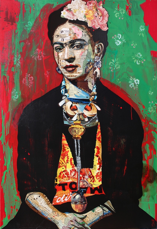 image art artiste artist peintre painting peinture portrait talent femme homme célébrité illustration collage toile oeuvre