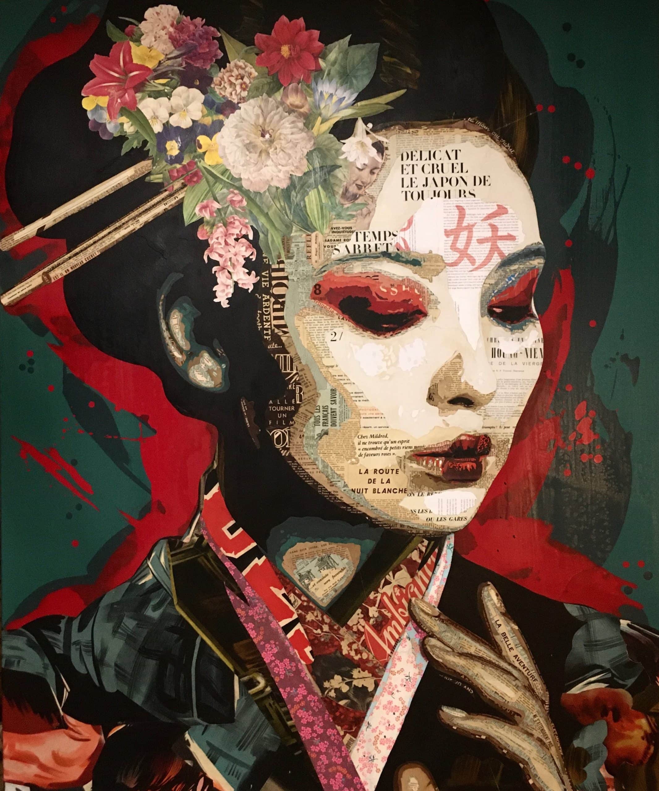 image art artiste artist peintre painting peinture portrait talent femme homme célébrité illustration collage toile oeuvre