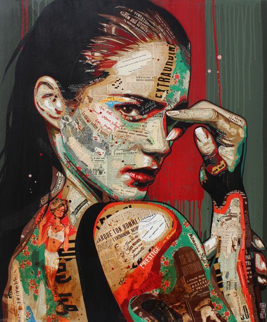image art artiste artist peintre painting peinture portrait talent femme homme célébrité illustration collage toile oeuvre