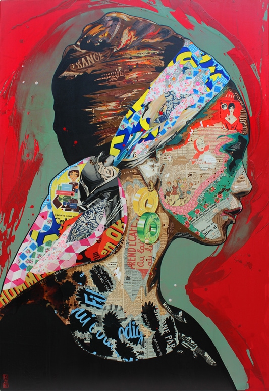 image art artiste artist peintre painting peinture portrait talent femme homme célébrité illustration collage toile oeuvre