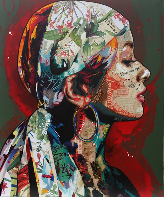 image art artiste artist peintre painting peinture portrait talent femme homme célébrité illustration collage toile oeuvre