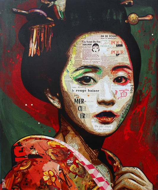 image art artiste artist peintre painting peinture portrait talent femme homme célébrité illustration collage toile oeuvre