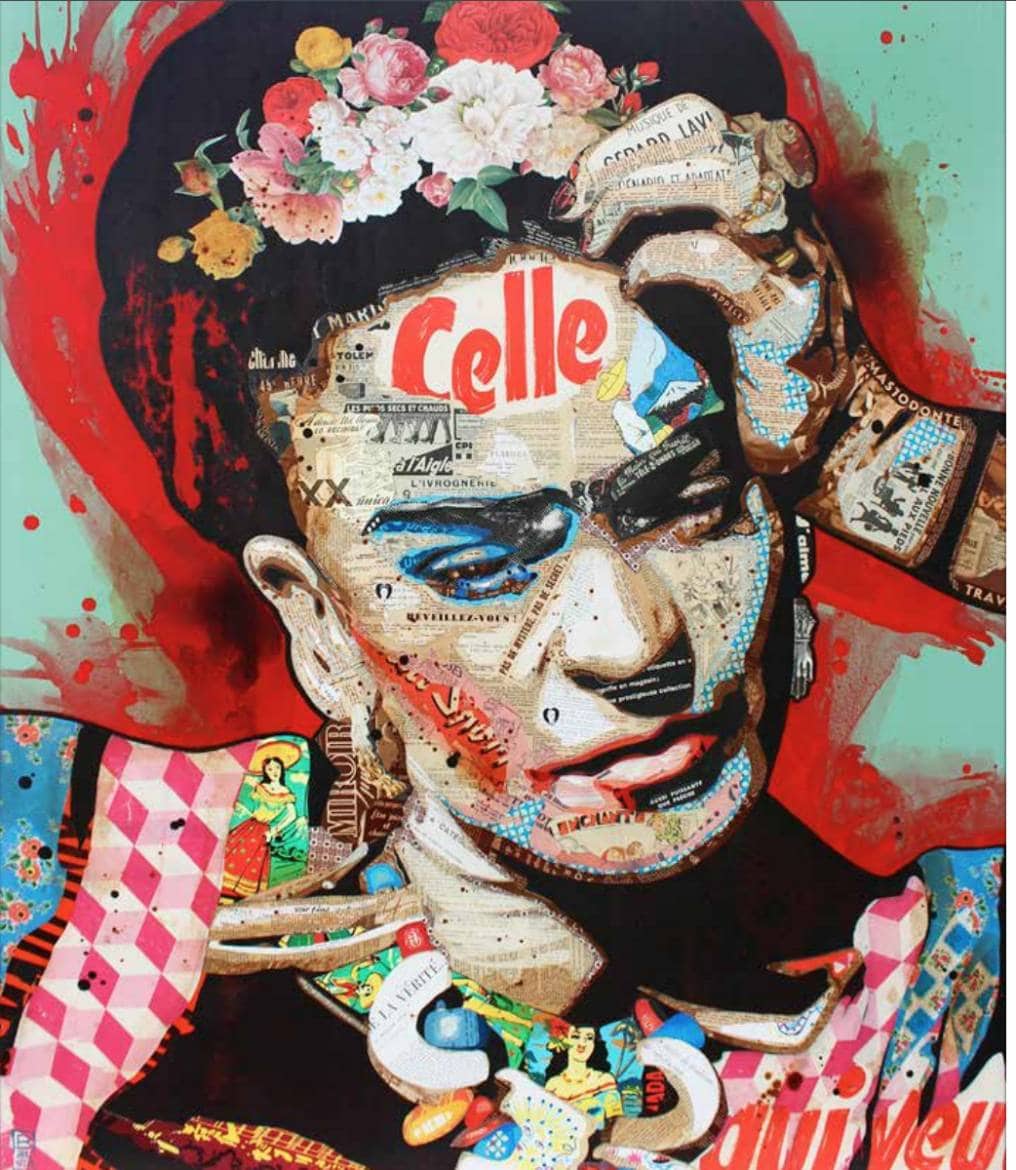 image art artiste artist peintre painting peinture portrait talent femme homme célébrité illustration collage toile oeuvre