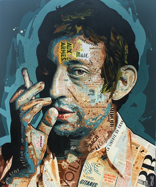 image art artiste artist peintre painting peinture portrait talent femme homme célébrité illustration collage toile oeuvre