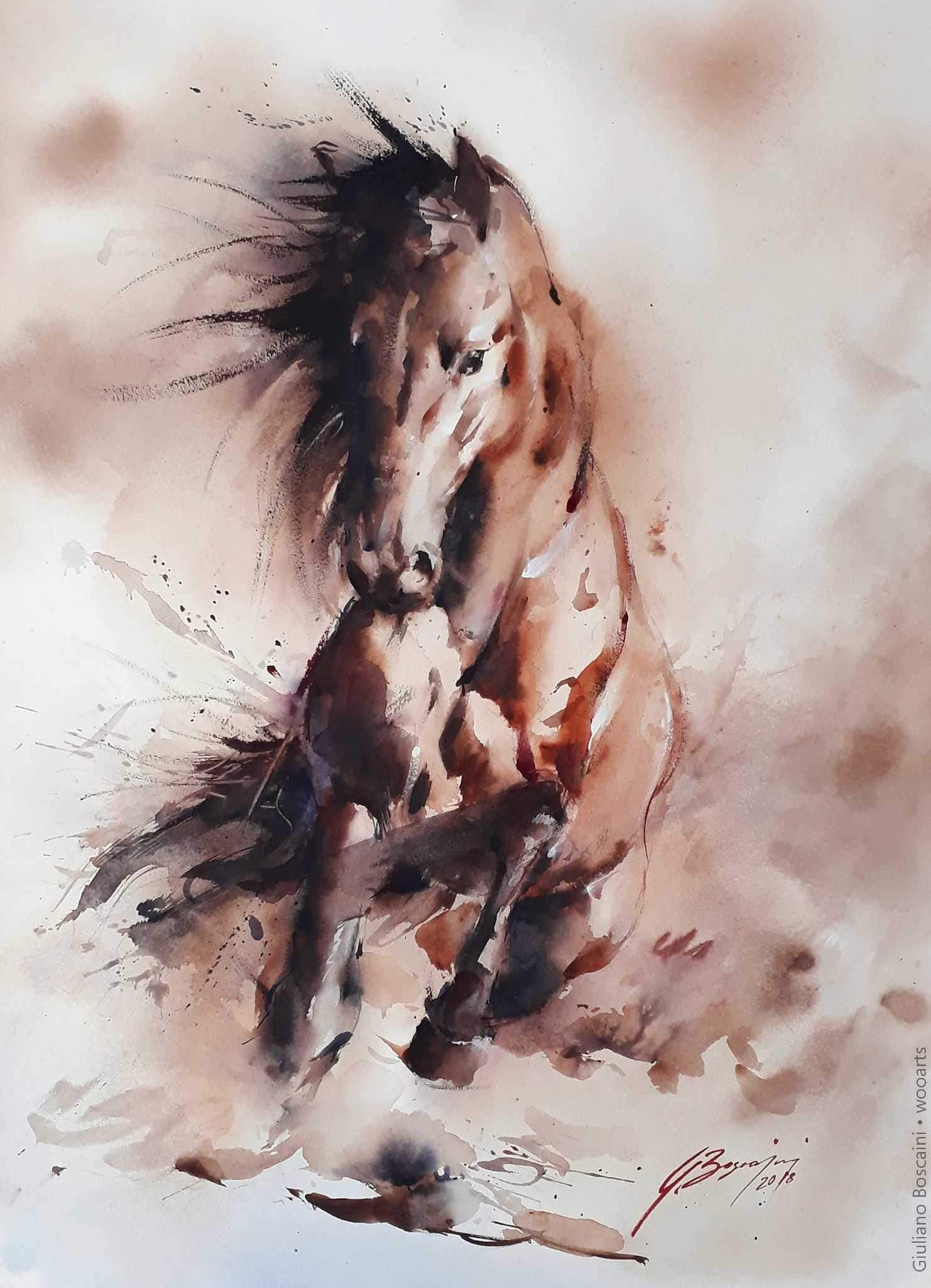 image femme peintre portrait fleurs artiste art peinture painting artist huile toile tableau paysage talent pinceaux illustration Giuliano Boscaini