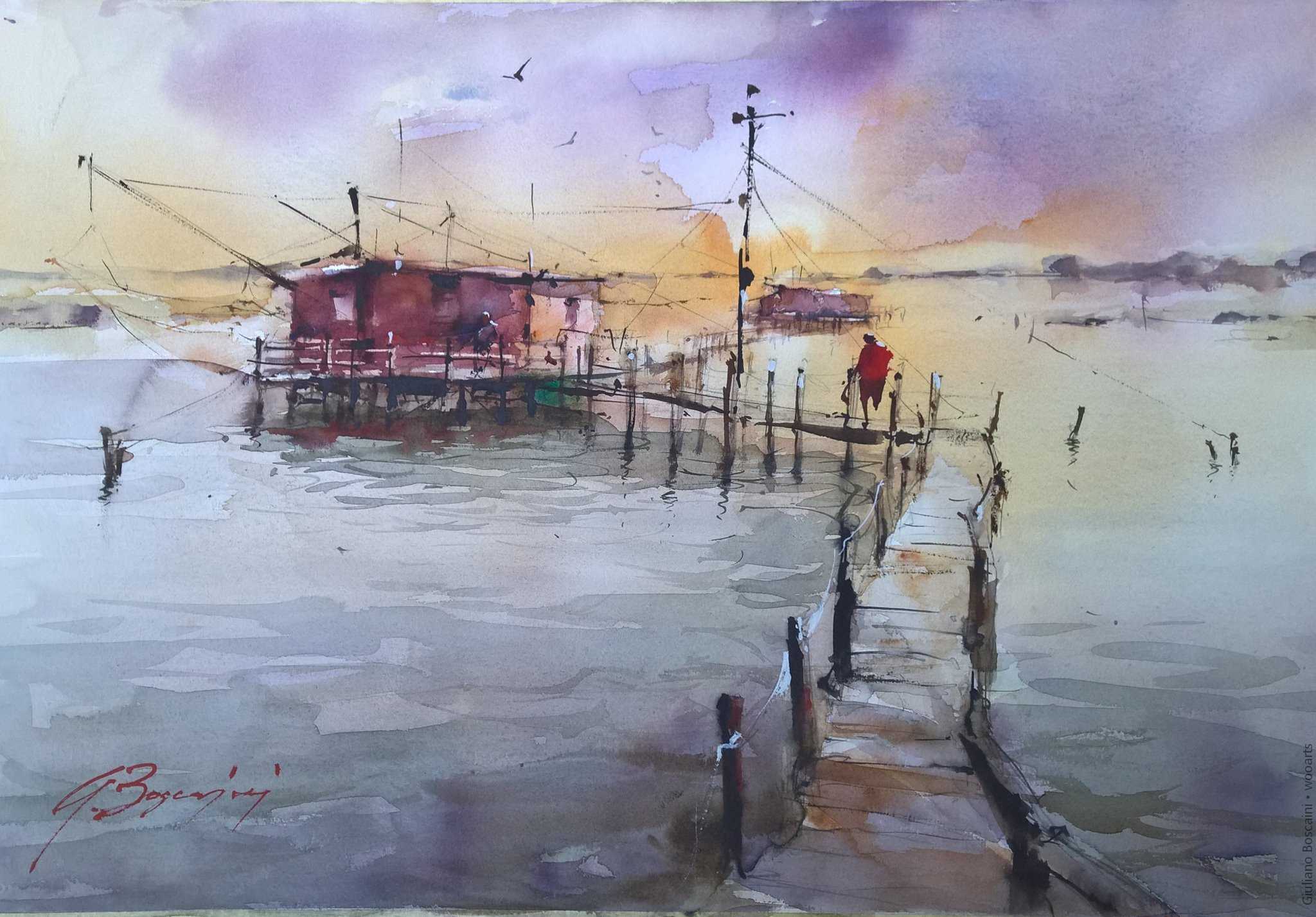 image femme peintre portrait fleurs artiste art peinture painting artist huile toile tableau paysage talent pinceaux illustration Giuliano Boscaini