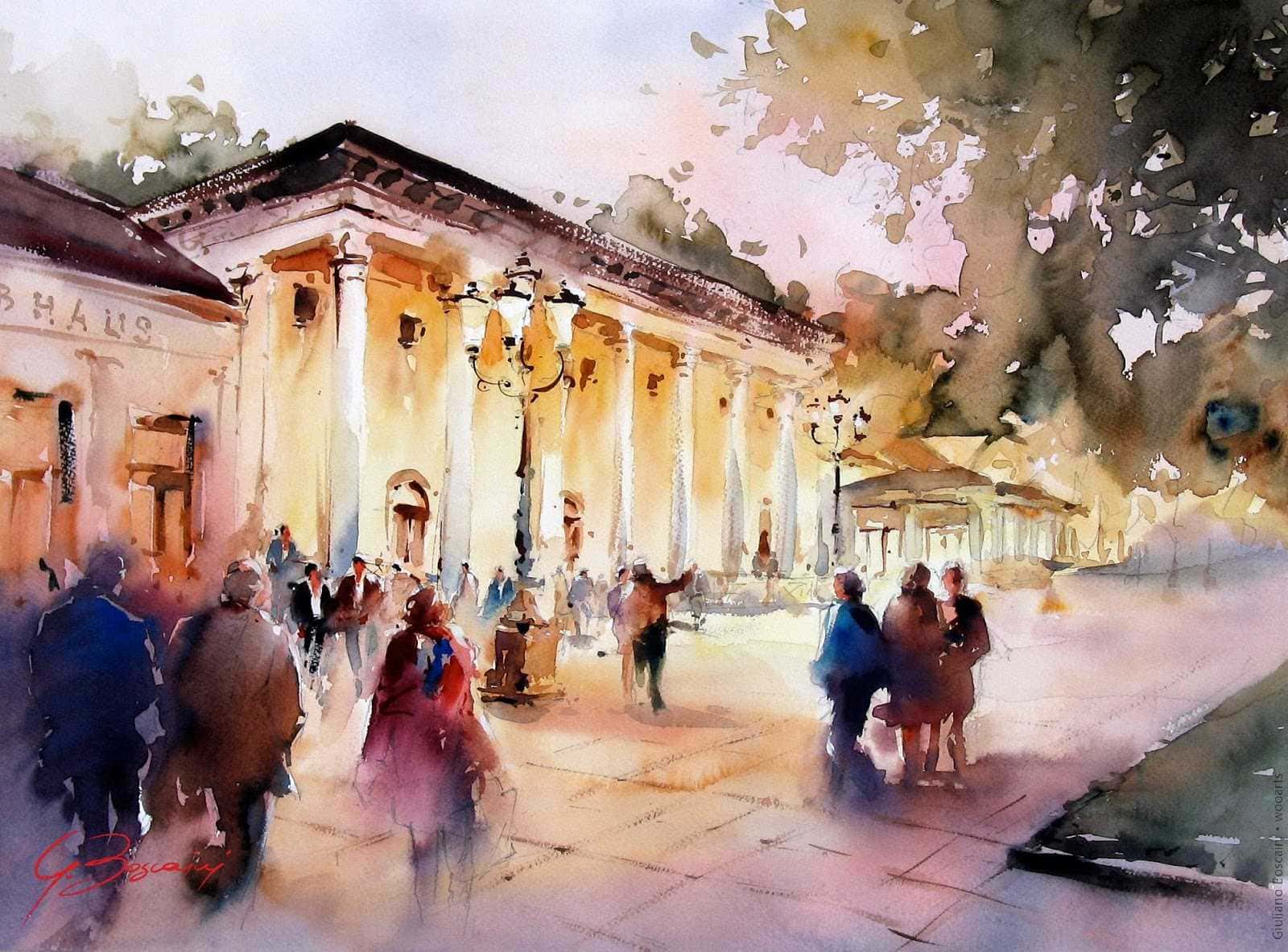 image femme peintre portrait fleurs artiste art peinture painting artist huile toile tableau paysage talent pinceaux illustration Giuliano Boscaini