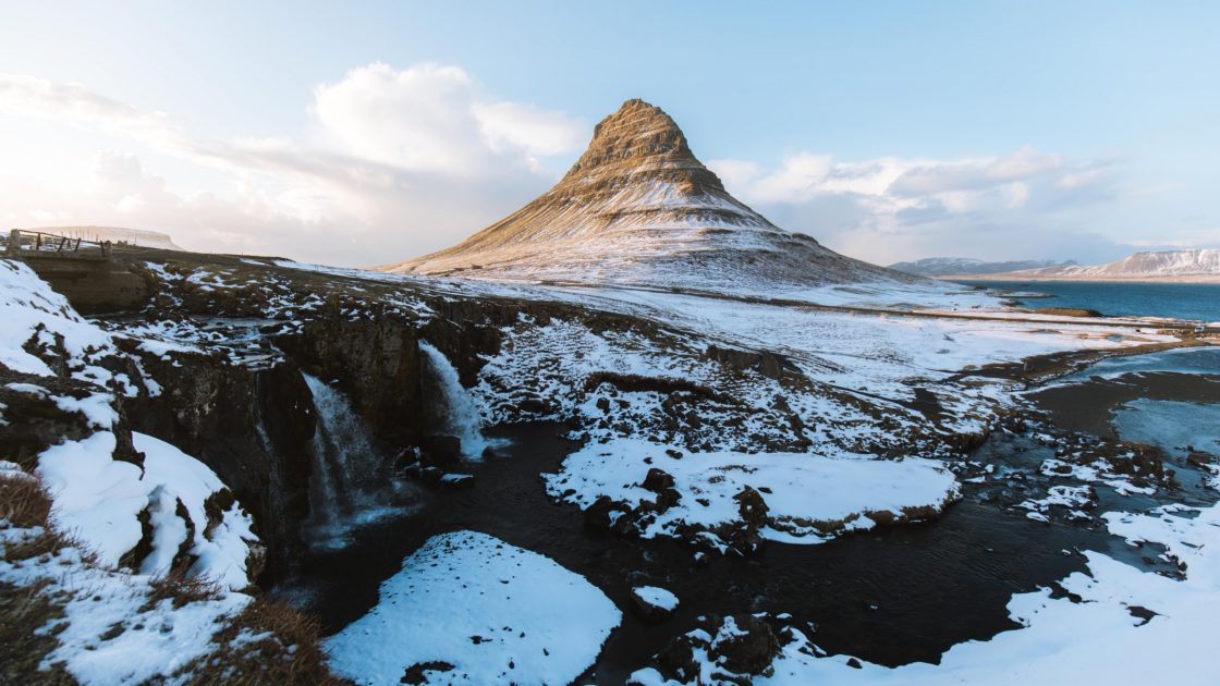 wallpaper et fond d'écran nature paysage landscape Islande Iceland hiver neige pays voyage travel cascade tourisme