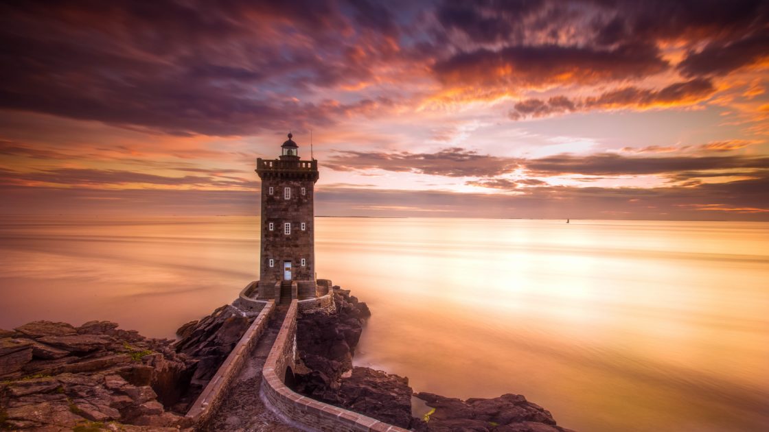 wallpaper et fond d'écran Phare Bretagne France nature paysage landscape mer Lighthouse voyage travel tourist tourisme