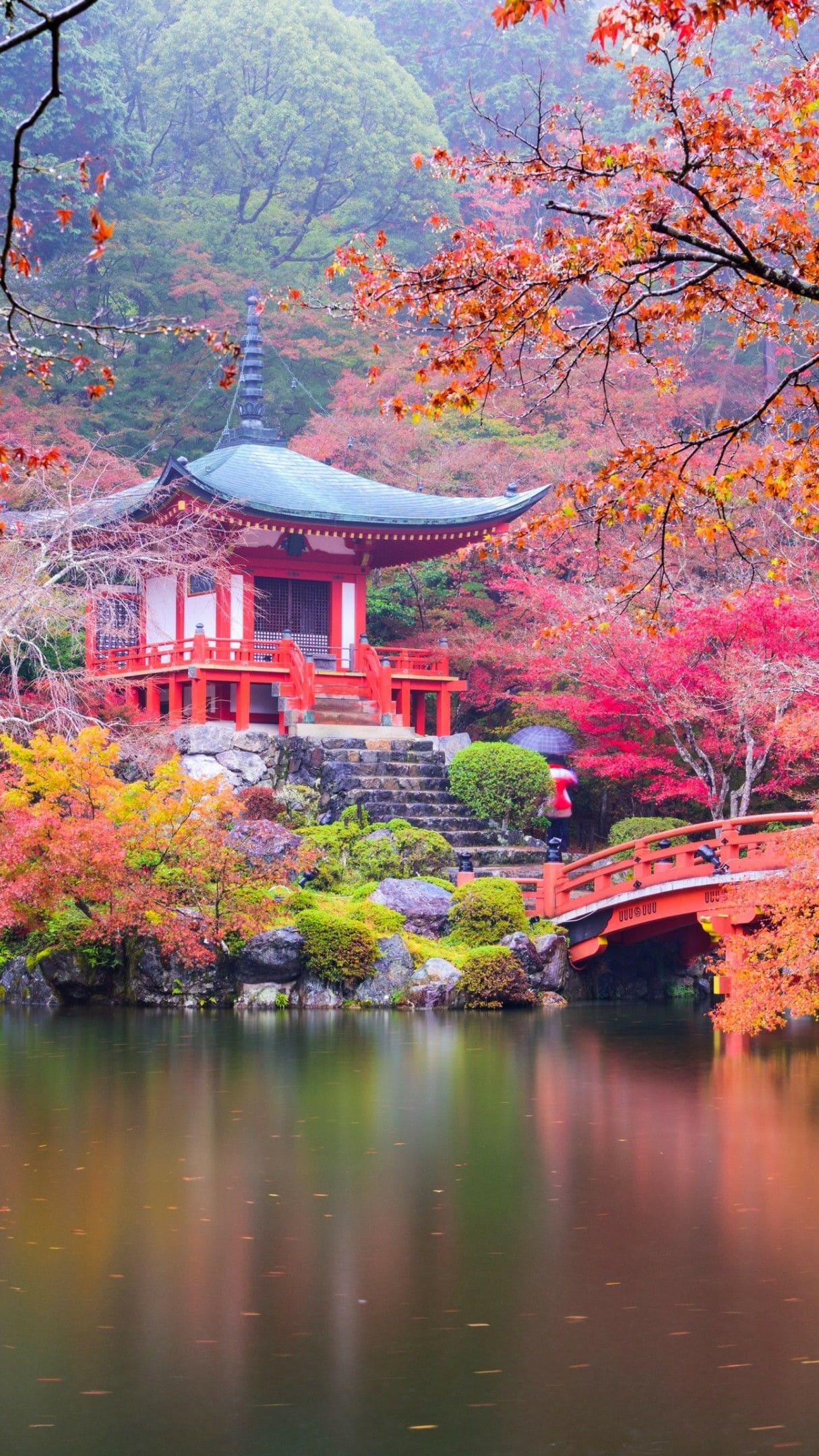 wallpaper et fond d'écran nature Asie Japon paysage fleurs flowers Sakura pays landscape voyage travel tourisme Japonais temple