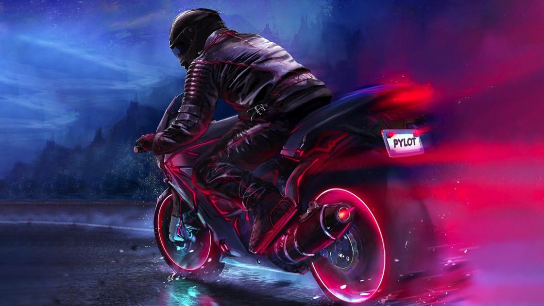 wallpaper et fond d'écran motard moto motorbike biker fantaisie fantasy véhicule transport vitesse courses