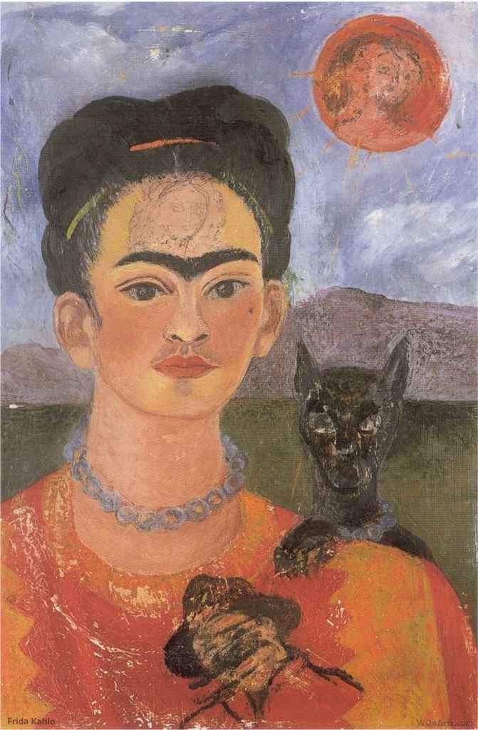 image artiste art célébrité Mexicaine artist peinture peintre portrait painting Frida Kahlo talent femme woman oeuvre tableau toile pinceau illustration