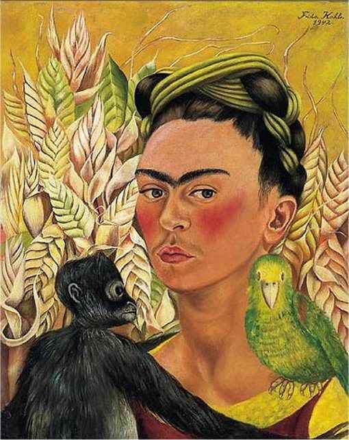 image artiste art célébrité Mexicaine artist peinture peintre portrait painting Frida Kahlo talent femme woman oeuvre tableau toile pinceau illustration