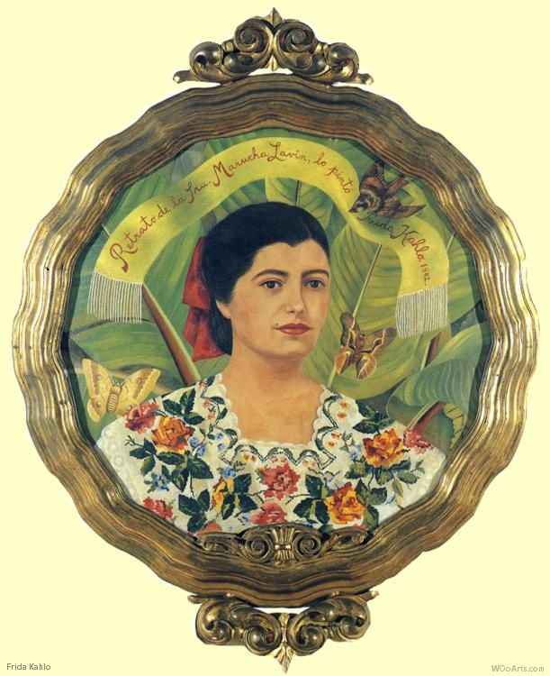 image artiste art célébrité Mexicaine artist peinture peintre portrait painting Frida Kahlo talent femme woman oeuvre tableau toile pinceau illustration