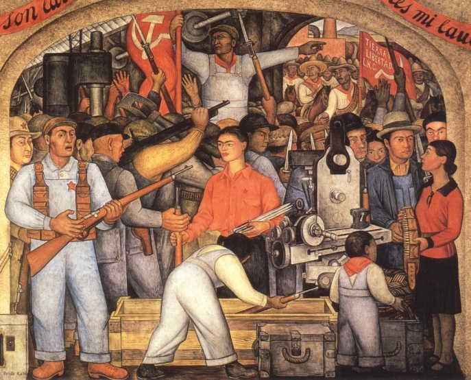 image artiste art célébrité Mexicaine artist peinture peintre portrait painting Frida Kahlo talent femme woman oeuvre tableau toile pinceau illustration