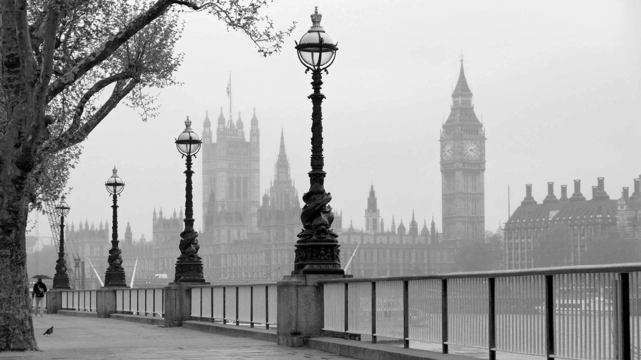 wallpaper et fond d'écran Londres city ville Angleterre Noir & blanc voyage travel tourisme Big Ben London