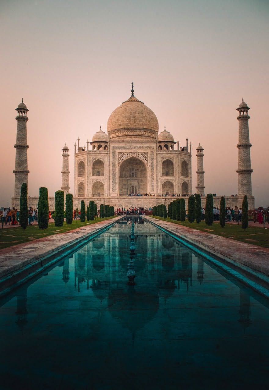 wallpaper et fond d'écran Taj Mahal Inde India monument paysage pays ville city nature beau beautiful voyage travel tourist tourisme