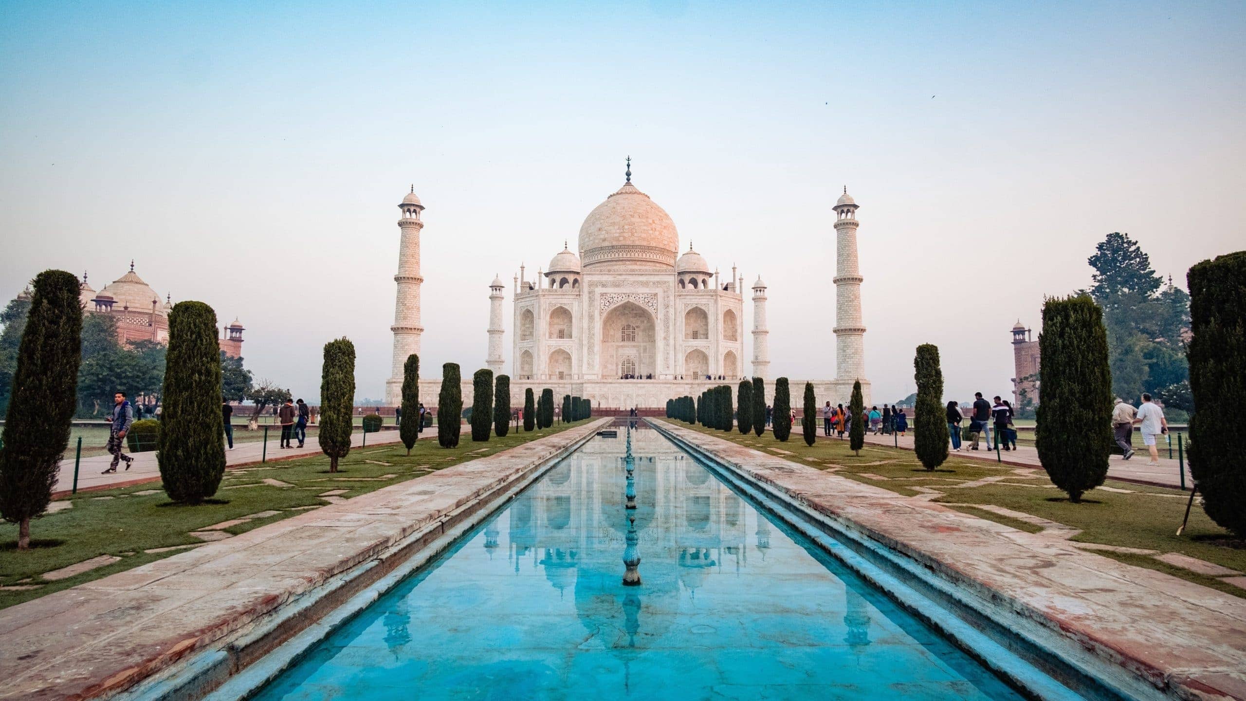 wallpaper et fond d'écran Taj Mahal Inde India monument paysage pays ville city nature beau beautiful voyage travel tourist tourisme