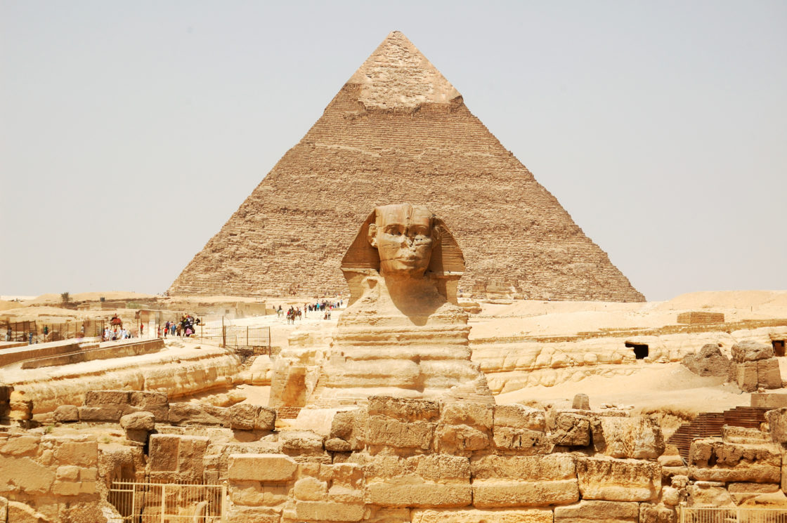 wallpaper et fond d'écran Sphinx pyramides Egypte monument paysage nature voyage travel tourist tourisme photo photographie photography