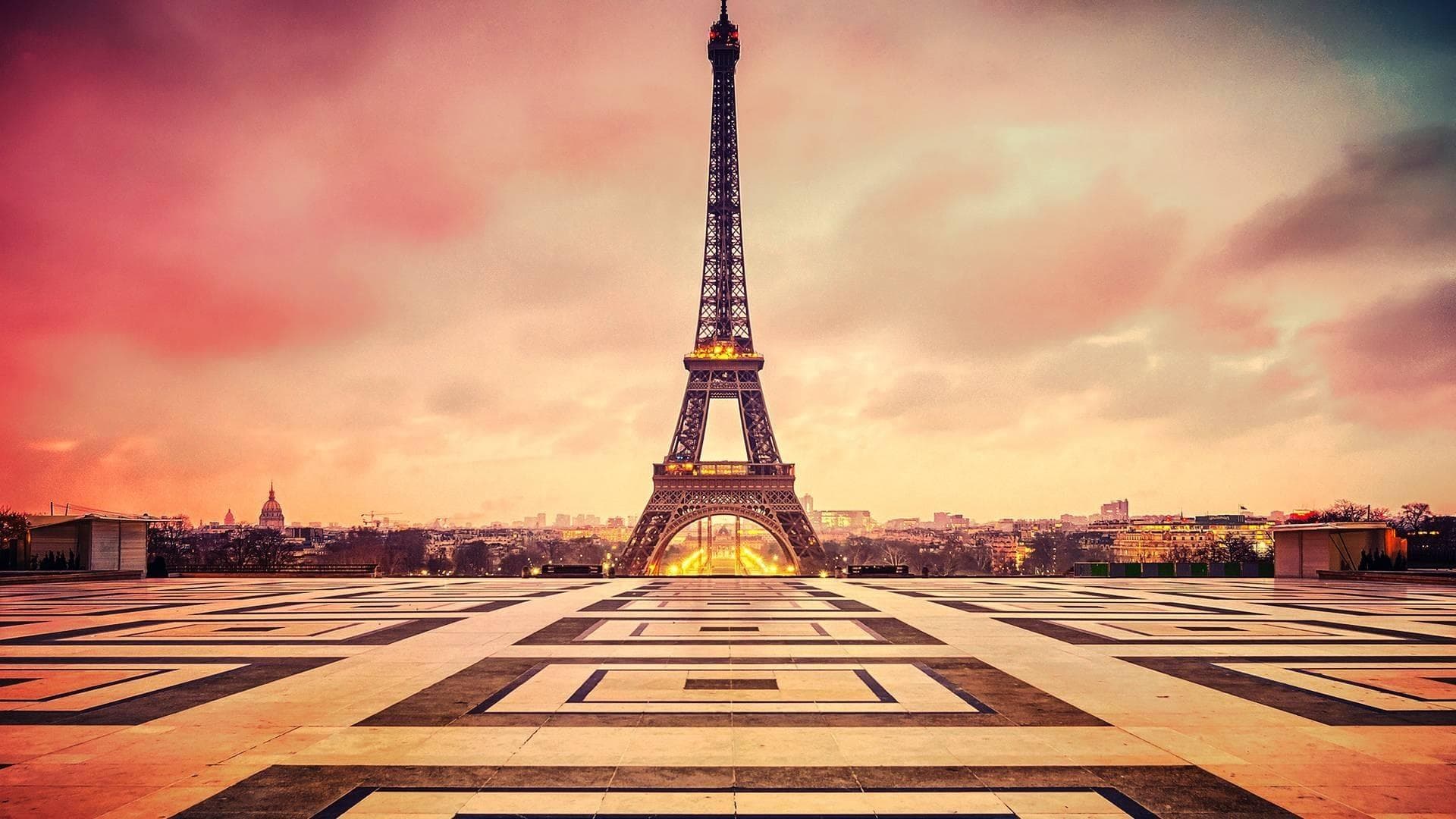 wallpaper et fond d'écran Paris Trocadero pays paysage ville city Tour Eiffel beau voyage travel tourist tourisme photo photographie photography