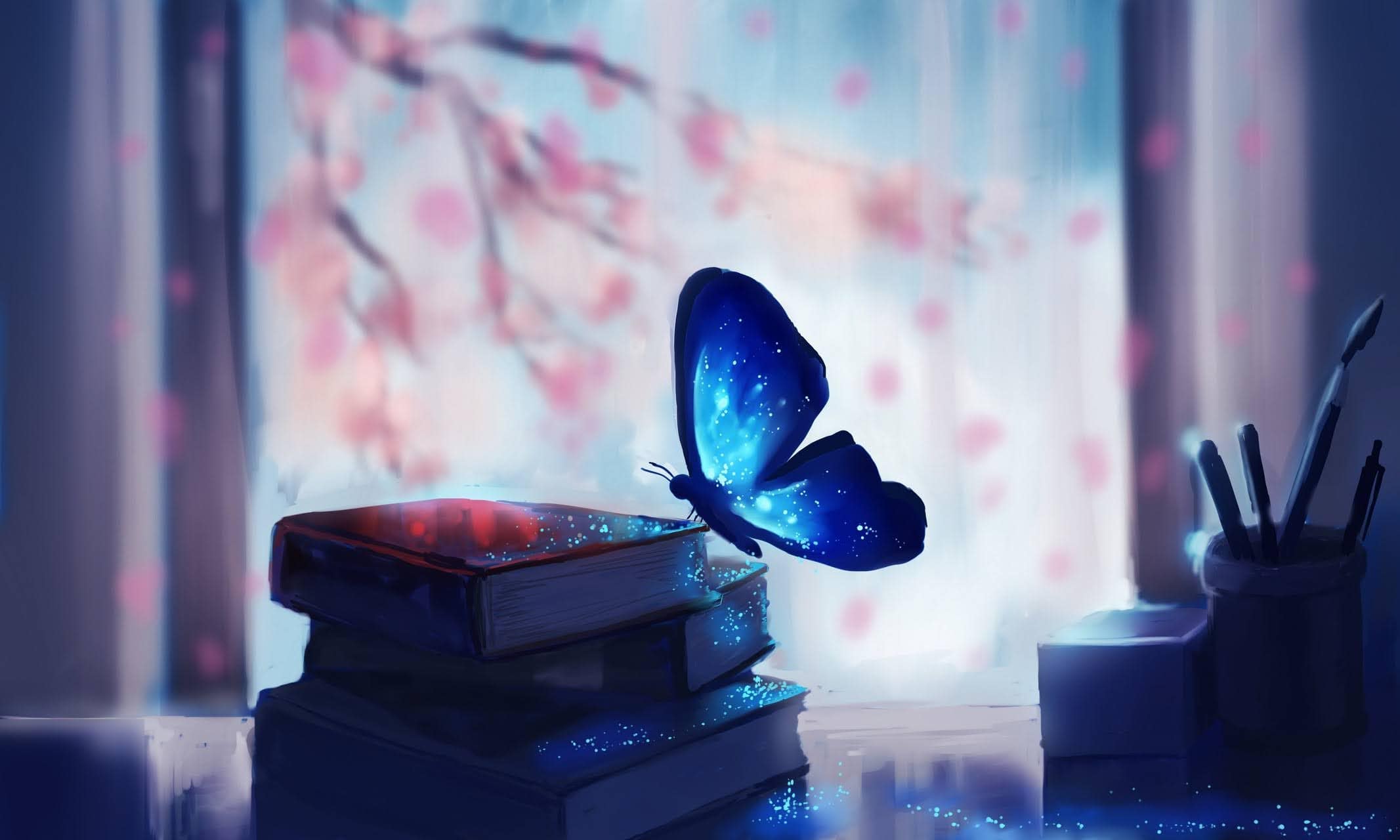 wallpaper et fond d'écran papillon butterfly fantaisie fantasy livres féerie fantastique image picture photo photographie