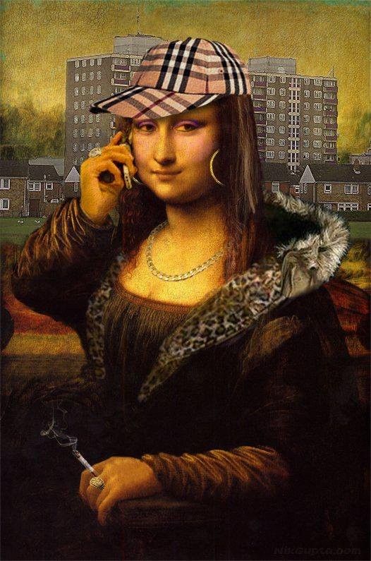 image art artiste Mona Lisa Joconde humour drôle amusant femme woman Léonard de Vinci peinture painting funny portrait Joconde détournée