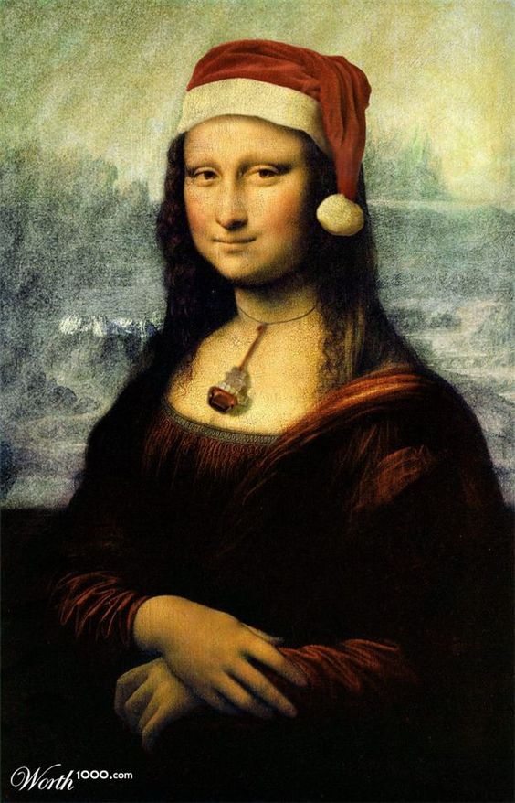 image art artiste Mona Lisa Joconde humour drôle amusant femme woman Léonard de Vinci peinture painting funny portrait Joconde détournée