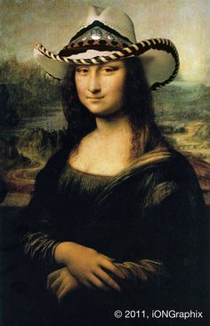 image art artiste Mona Lisa Joconde humour drôle amusant femme woman Léonard de Vinci peinture painting funny portrait Joconde détournée