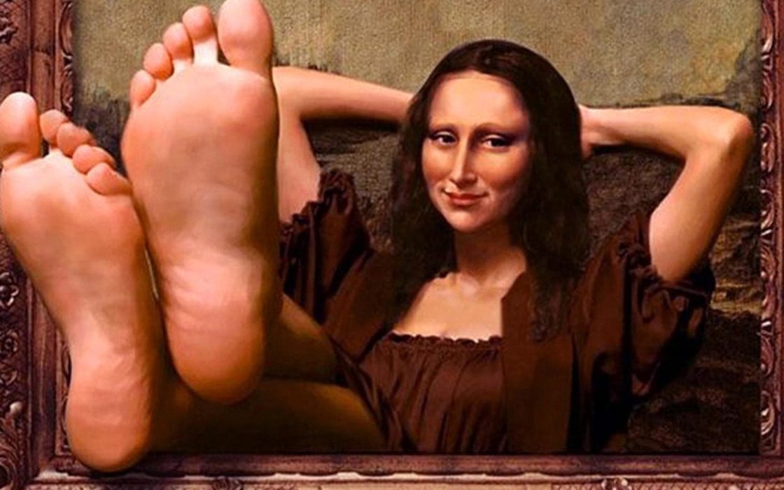 wallpaper et fond d'écran Mona Lisa La Joconde Relax humour drôle montage graphique célébrité tableau peinture painting Leonard de Vinci oeuvre image picture