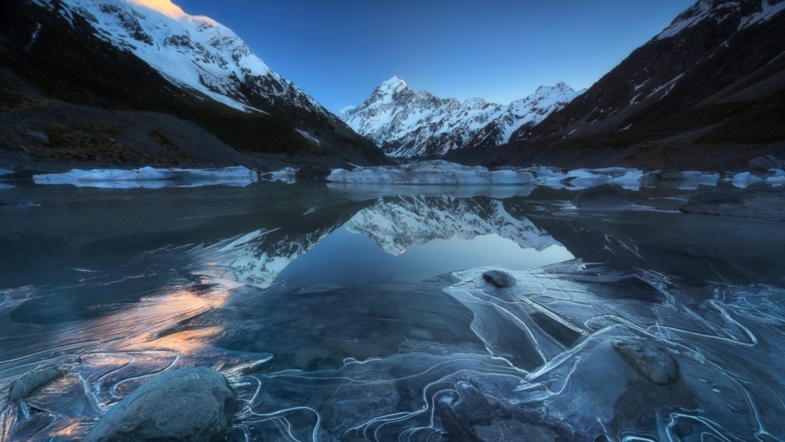 wallpaper et fond d'écran Nouvelle Zélande nature paysage landscape eau water New Zealand montagne mountain voyage travel tourisme tourist photo photographie photography