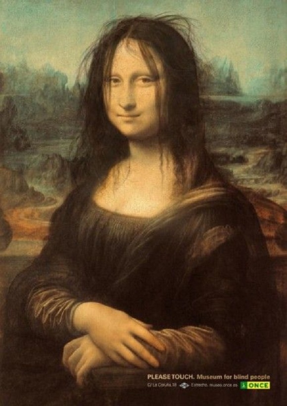 image art artiste Mona Lisa Joconde humour drôle amusant femme woman Léonard de Vinci peinture painting funny portrait Joconde détournée