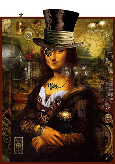 image art artiste Mona Lisa Joconde humour drôle amusant femme woman Léonard de Vinci peinture painting funny portrait Joconde détournée