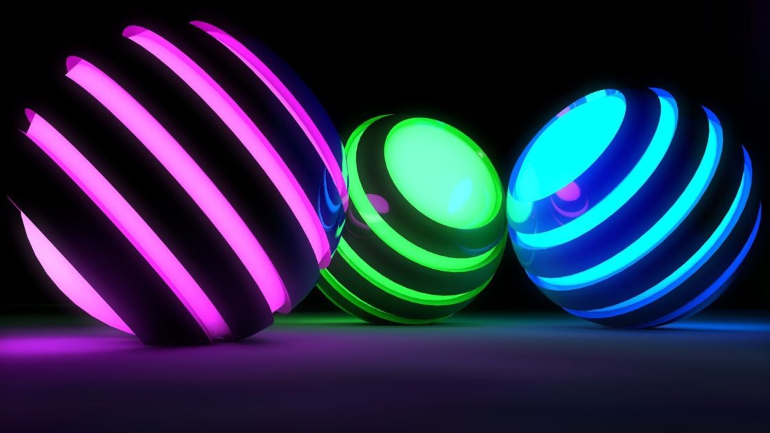 wallpaper et fond d'écran boules 3D graphique balls graphic numérique digital couleurs colors image picture photo photographie