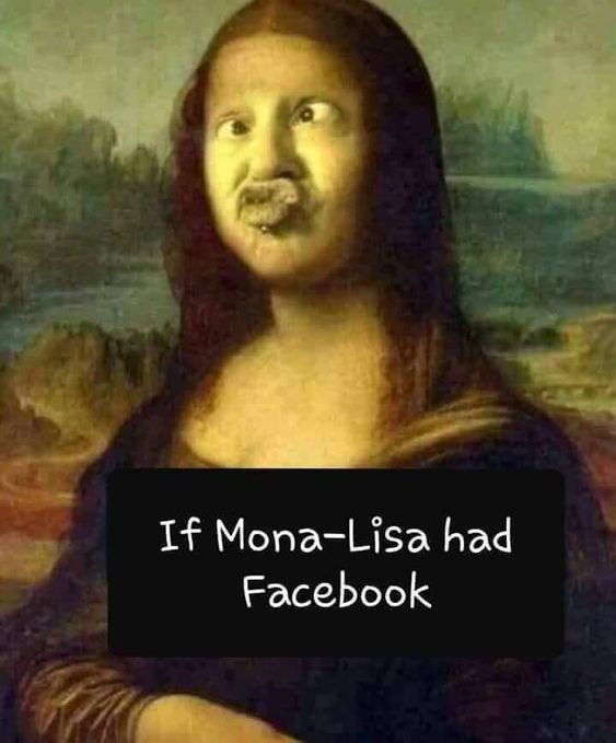 image art artiste Mona Lisa Joconde humour drôle amusant femme woman Léonard de Vinci peinture painting funny portrait Joconde détournée