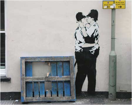 image artiste picture art artist street art Banksy graffiti rue mur illustration illustrateur création oeuvre oeuvre d'art art urbain célébrité homme man