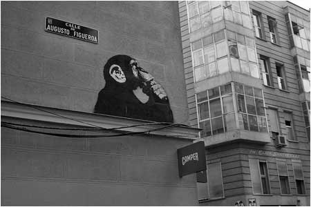 image artiste picture art artist street art Banksy graffiti rue mur illustration illustrateur création oeuvre oeuvre d'art art urbain célébrité homme man