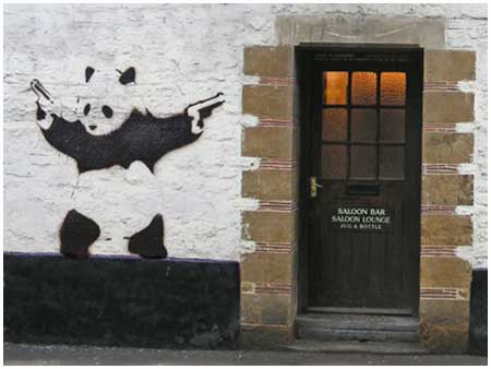 image artiste picture art artist street art Banksy graffiti rue mur illustration illustrateur création oeuvre oeuvre d'art art urbain célébrité homme man