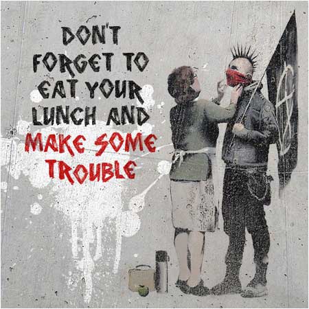 image artiste picture art artist street art Banksy graffiti rue mur illustration illustrateur création oeuvre oeuvre d'art art urbain célébrité homme man