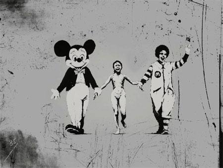 image artiste picture art artist street art Banksy graffiti rue mur illustration illustrateur création oeuvre oeuvre d'art art urbain célébrité homme man