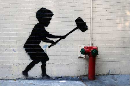 image artiste picture art artist street art Banksy graffiti rue mur illustration illustrateur création oeuvre oeuvre d'art art urbain célébrité homme man