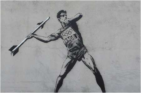image artiste picture art artist street art Banksy graffiti rue mur illustration illustrateur création oeuvre oeuvre d'art art urbain célébrité homme man