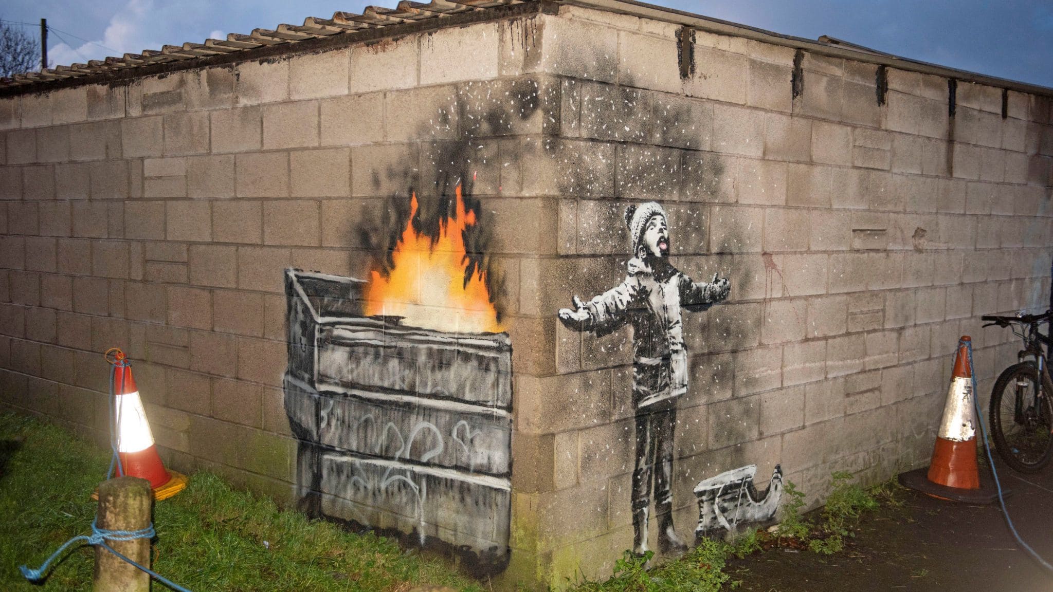 image artiste picture art artist street art Banksy graffiti rue mur illustration illustrateur création oeuvre oeuvre d'art art urbain célébrité homme man