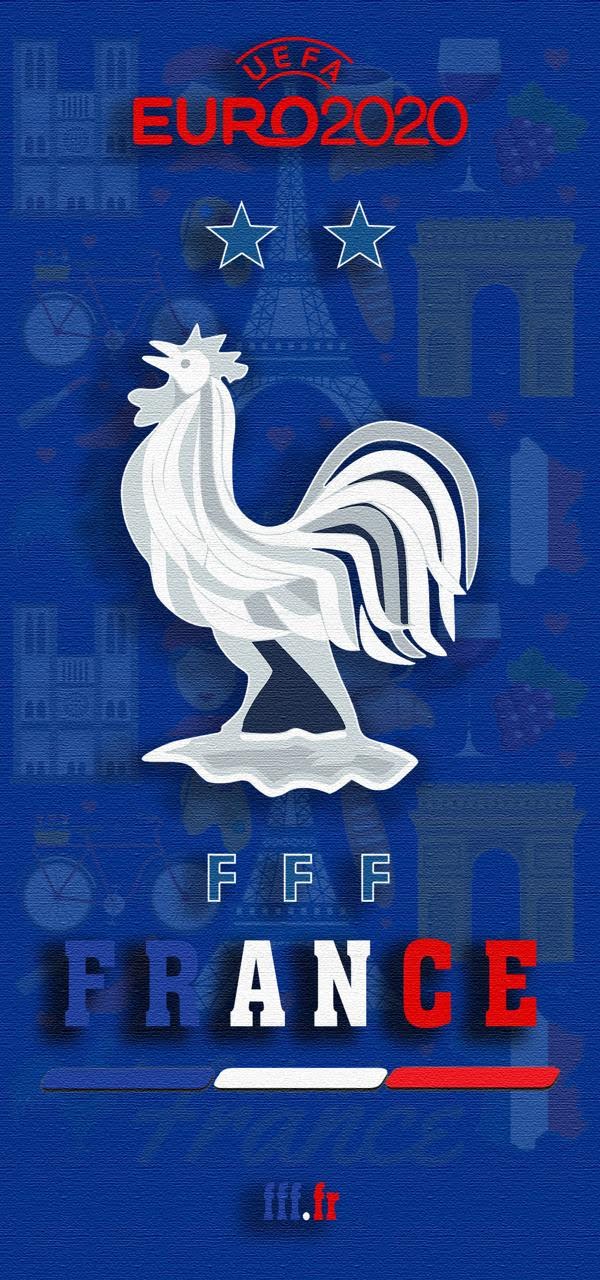 wallpaper et fond d'écran logo France foot football coq Champions du Monde sport sportif image picture tournoi Euro 2020