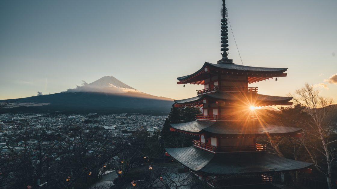 wallpaper et fond d'écran Mont Fuji Pagode Chureito Japon Japan Asie japonais nature paysage temple pays voyage travel tourisme tourist photo photographie