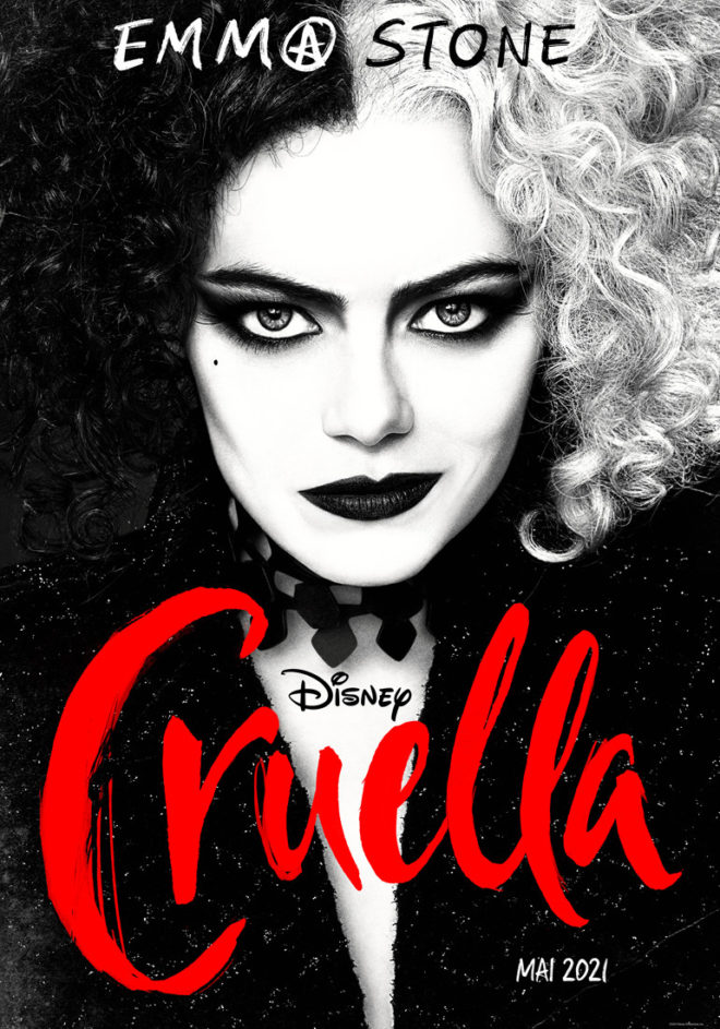 image photo picture film Cruella Disney bande annonce movie cinéma actrice Emma Stone filmographie cinématographie Américain femme woman héros